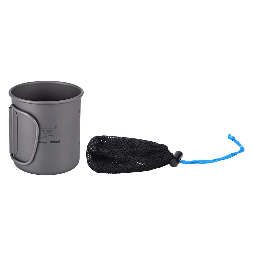 DPT, Titanium cup for trips and hiking, Gray, capacity 300 ml