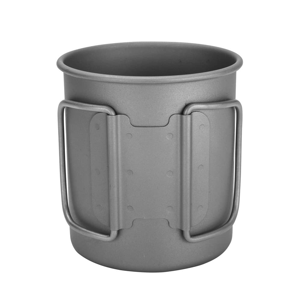 DPT, Titanium cup for trips and hiking, Gray, capacity 375 ml