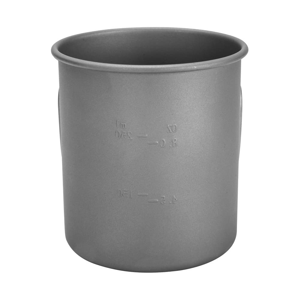 DPT, Titanium cup for trips and hiking, Gray, capacity 375 ml
