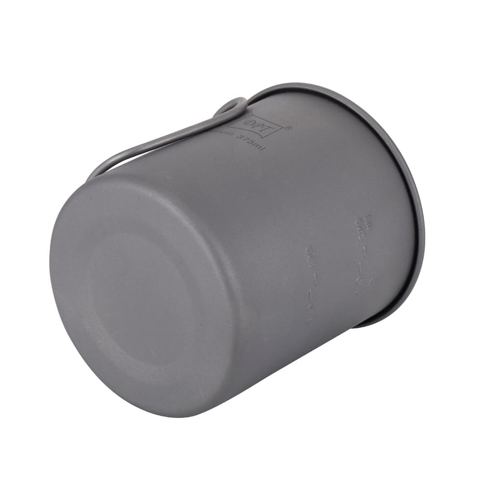 DPT, Titanium cup for trips and hiking, Gray, capacity 375 ml