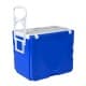DPT, Fiberglass Table with Chairs for Camping, Foldable Table for Outdoor and Home Gardens, Blue*White, Size 105*49*42 Cm