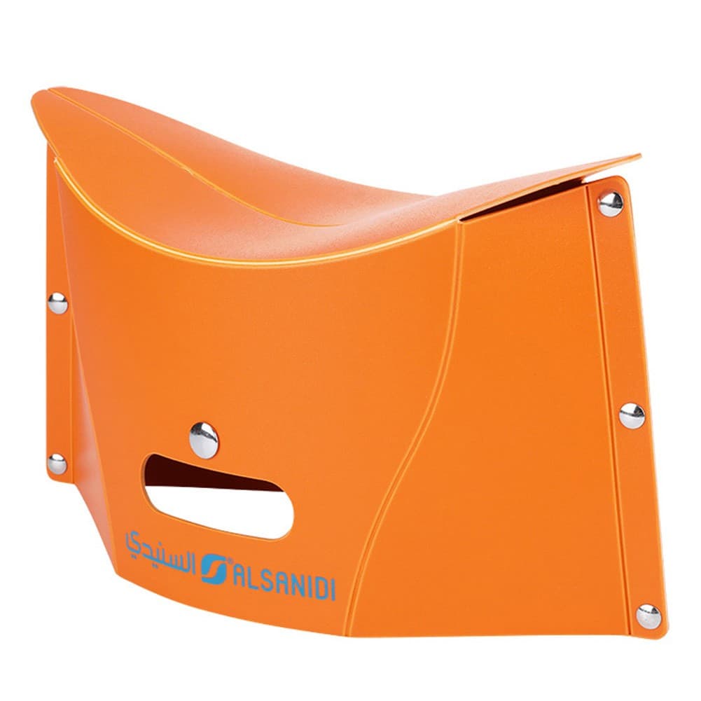 ALSANIDI, Ground Camping and Garden Chair, Trips Chair, Orang, Size 14*30*19 Cm