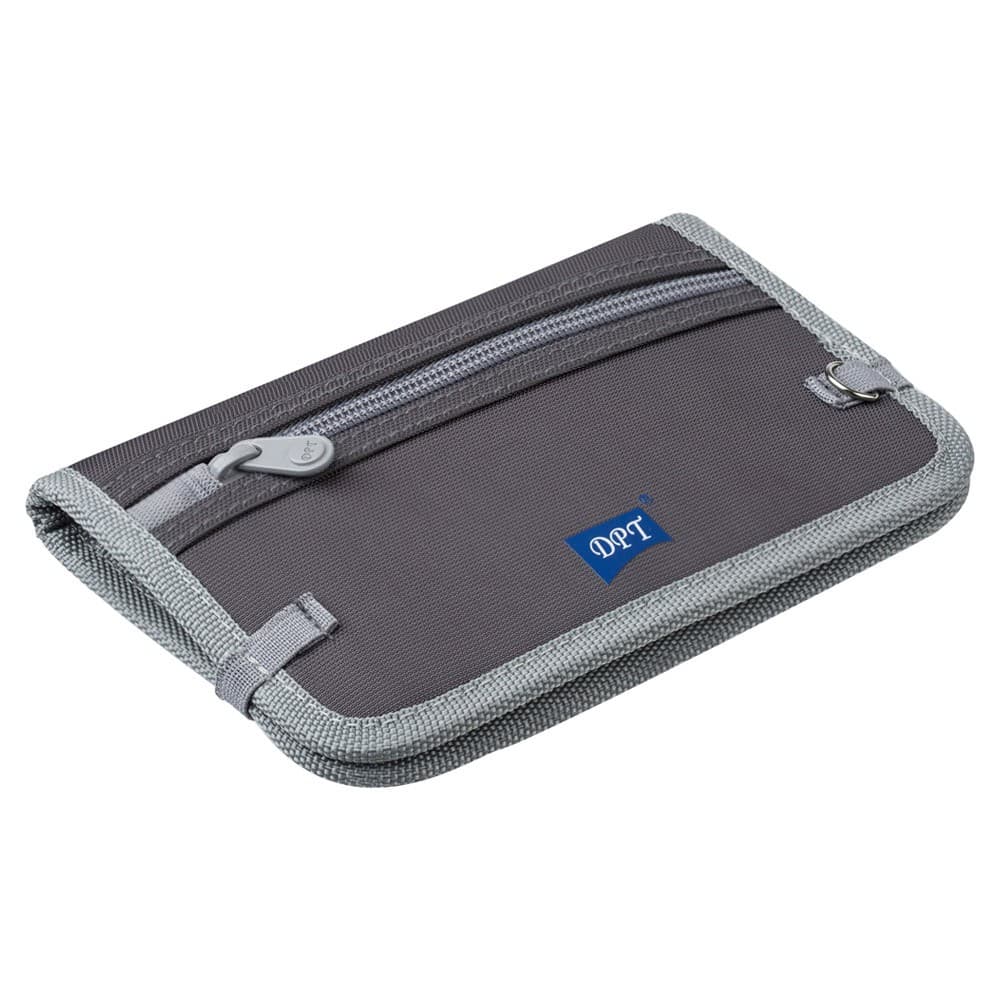 DPT, Canvas Travel Bag for Money and Documents, Gray