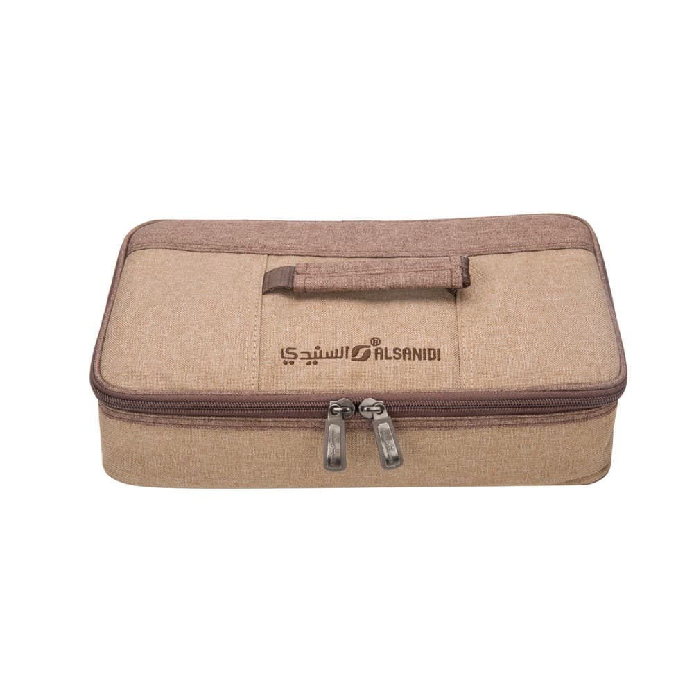 ALSANIDI, Separated cups and Mugs bag for trips, Cups Bag, Woody, Size 34*19*9Cm