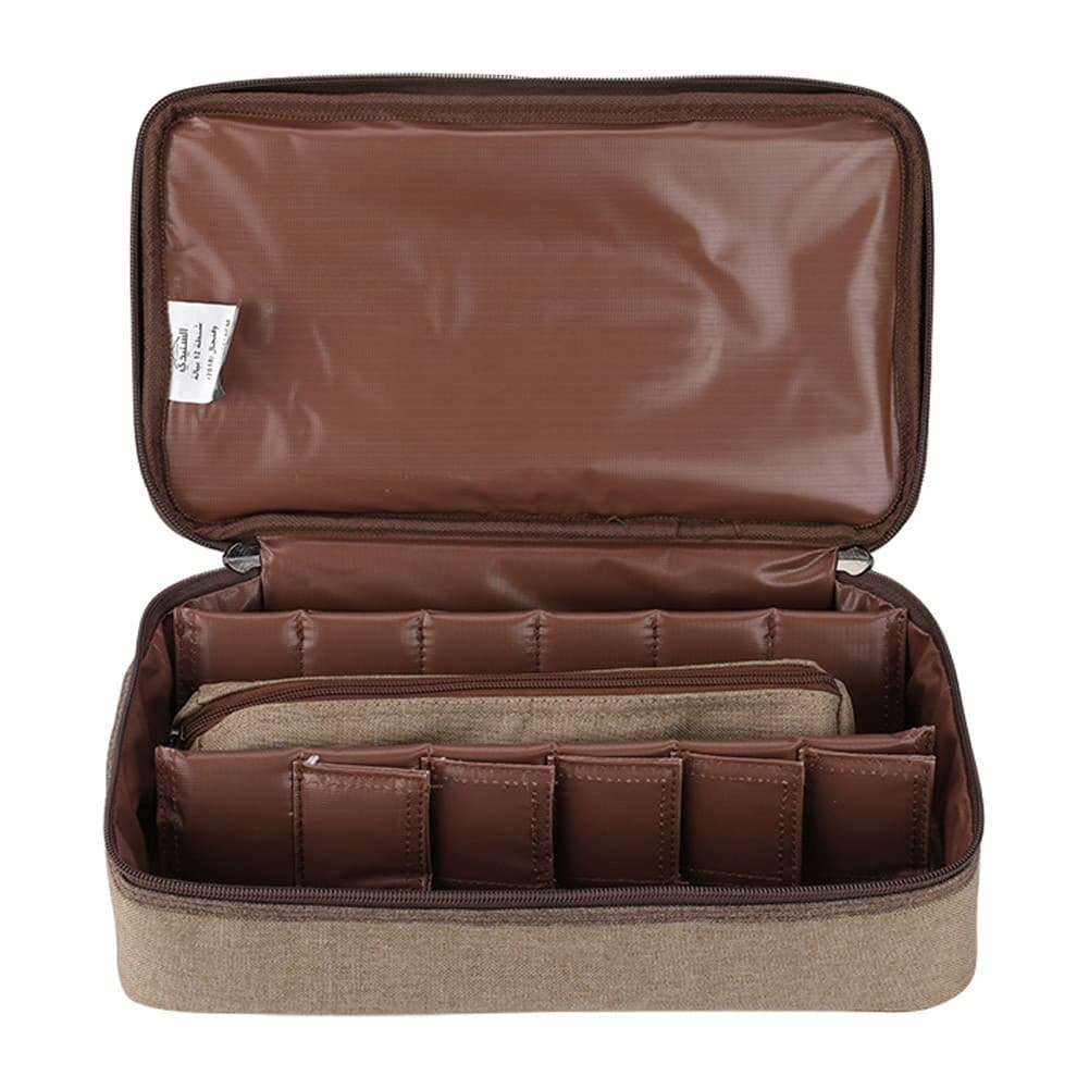ALSANIDI, Separated cups and Mugs bag for trips, Cups Bag, Woody, Size 34*19*9Cm