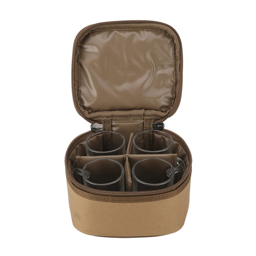 ALSANIDI, Cups bag for trips, Cups bag, Kaki, Size 13.5*12.5*9Cm