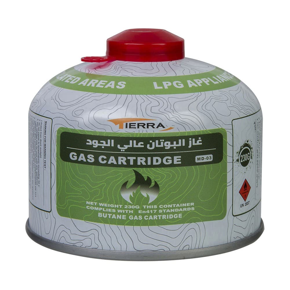 TIERRA, Butane gas spare, Small gas stove, Multicolored , Package 230 Gm