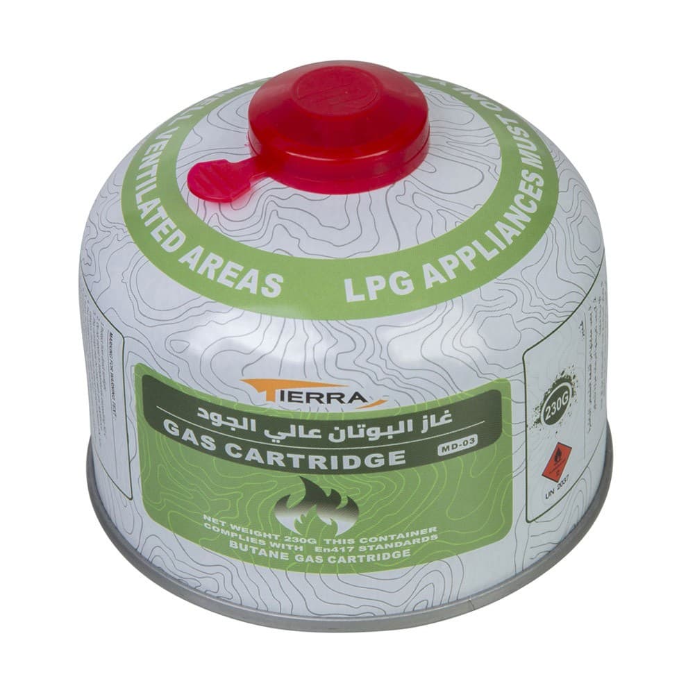 TIERRA, Butane gas spare, Small gas stove, Multicolored , Package 230 Gm