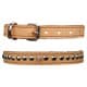 ALSANIDI, Leather Braided Collar, Brown, عرض 2 Cm