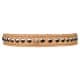ALSANIDI, Leather Braided Collar, Brown, عرض 2 Cm