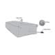 ALSANIDI, Al Khalij Water Tank, Water Storage, Gray, capacity 4500 L Size 2*3*0.75 Metre