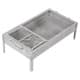 ALSANIDI, Charcoal grill for trips, Portable Charcoal Grill, Silver, Size 35*60 Cm