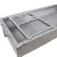 ALSANIDI, Charcoal grill for trips, Portable Charcoal Grill, Silver, Size 35 × 73 x 20 cm