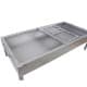ALSANIDI, Charcoal grill for trips, Portable Charcoal Grill, Silver, Size 35 × 73 x 20 cm
