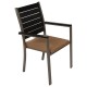 ALSANIDI, Garden table with 4 chairs, Foldable Table for Outdoor and Home Gardens, Gray, Size 91*91 Cm