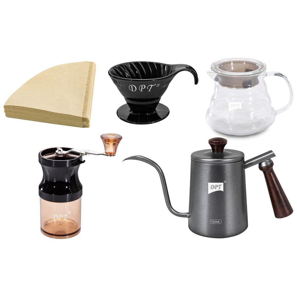 DPT, Coffee making kit, speciality coffee maker, Black, capacity 700ml + 600ml