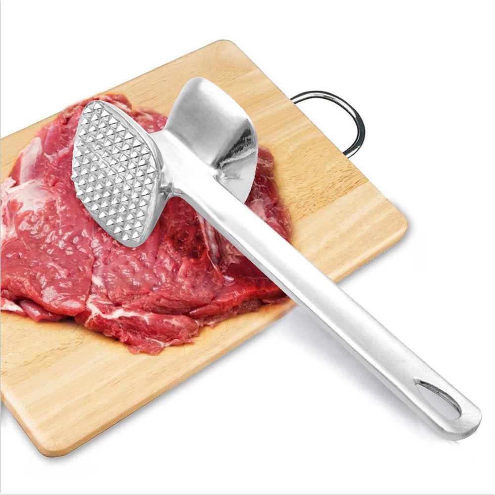 ALSANIDI, Meat Hammer, Chicken Hammer, Silver, Size 25.8*6.8 Cm