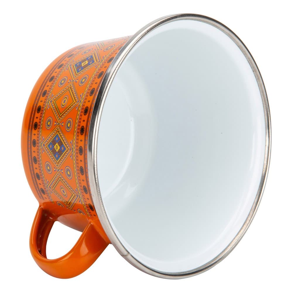 ALSANIDI, Najdi inscription cup, Coffee cup for trips and travel, Orang, capacity 340 ml
