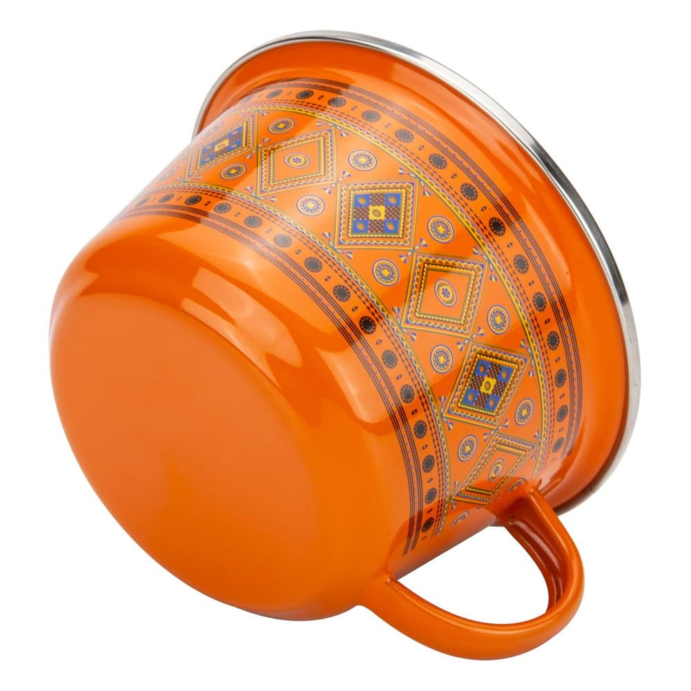 ALSANIDI, Najdi inscription cup, Coffee cup for trips and travel, Orang, capacity 340 ml