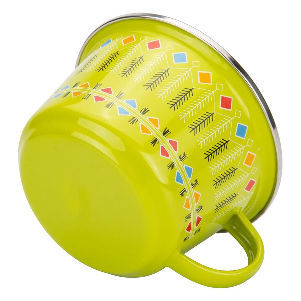 ALSANIDI, Najdi inscription cup, Coffee cup for trips and travel, Green, capacity 340 ml