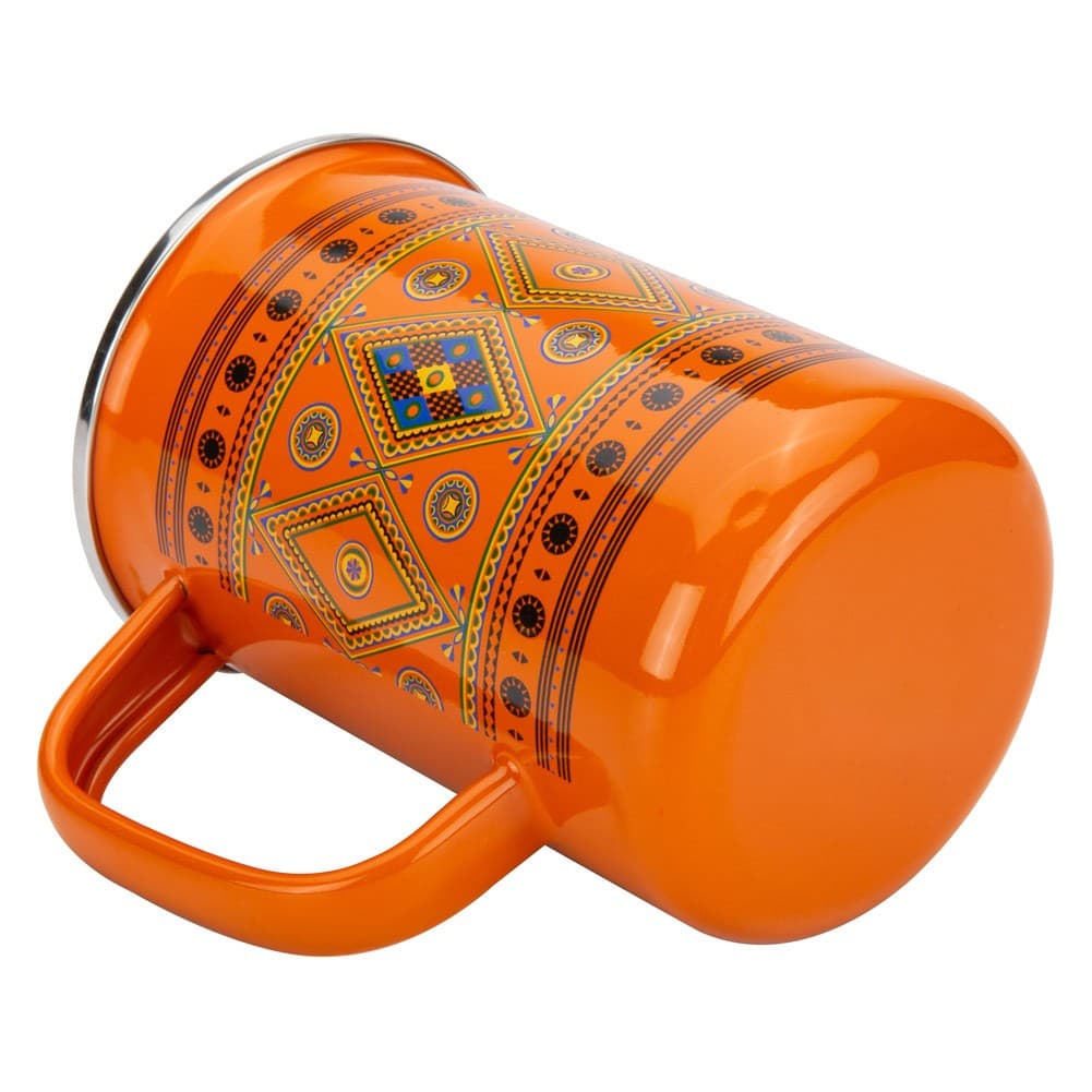 ALSANIDI, Najdi inscription cup, Coffee cup for trips and travel, Orang, capacity 600 ml