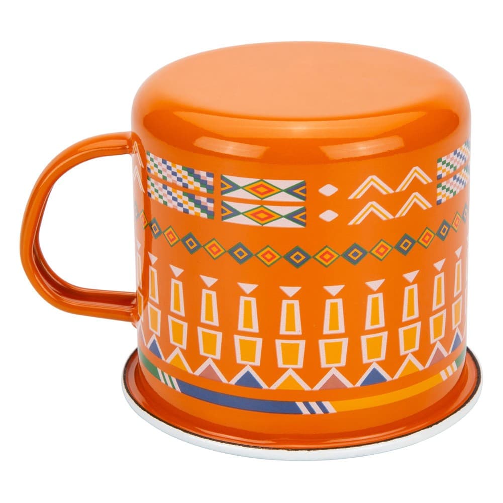 ALSANIDI, Al-Qatt Al-Asiri inscription cup, Coffee cup for trips and travel, Orang, capacity 700 ml