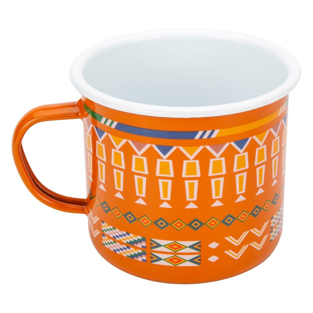 ALSANIDI, Al-Qatt Al-Asiri inscription cup, Coffee cup for trips and travel, Orang, capacity 700 ml