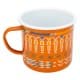 ALSANIDI, Al-Qatt Al-Asiri inscription cup, Coffee cup for trips and travel, Orang, capacity 700 ml
