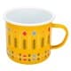 ALSANIDI, Al-Qatt Al-Asiri inscription cup, Coffee cup for trips and travel, Yellow, capacity 700 ml