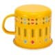 ALSANIDI, Al-Qatt Al-Asiri inscription cup, Coffee cup for trips and travel, Yellow, capacity 700 ml