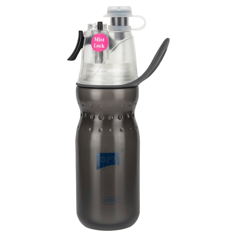 DPT, Stainless steel hot and cold Liquid Bottle, Sports water Bottle, Black, capacity 470 ml