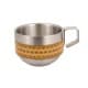 ALSANIDI, Stainless steel Liquid cup, Coffee cup for trips and travel, Silver, Set 4 pcs