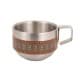ALSANIDI, Stainless steel Liquid cup, Coffee cup for trips and travel, Silver, Set 4 pcs