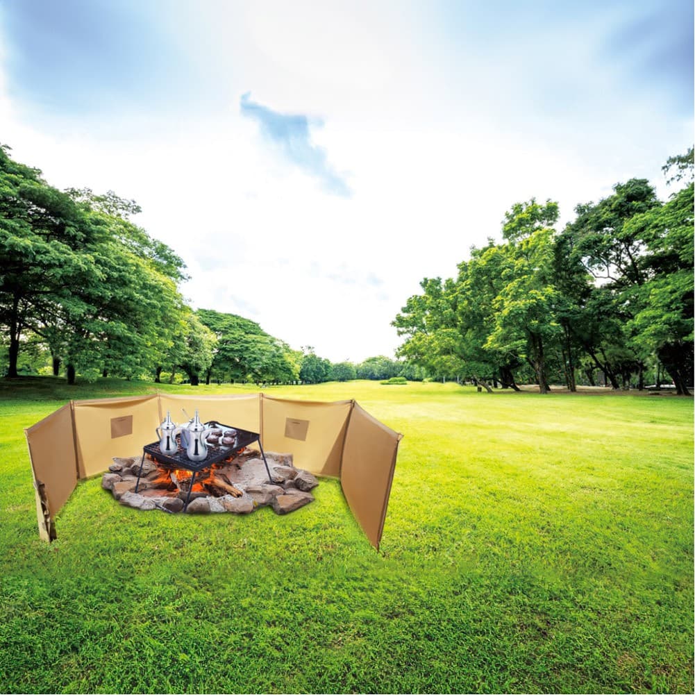 ALSANIDI, Outdoor windbreak for trips, Camping Curtain, Kaki, Size 125*800Cm