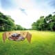 ALSANIDI, Outdoor windbreak for trips, Camping Curtain, Kaki, Size 125*800Cm