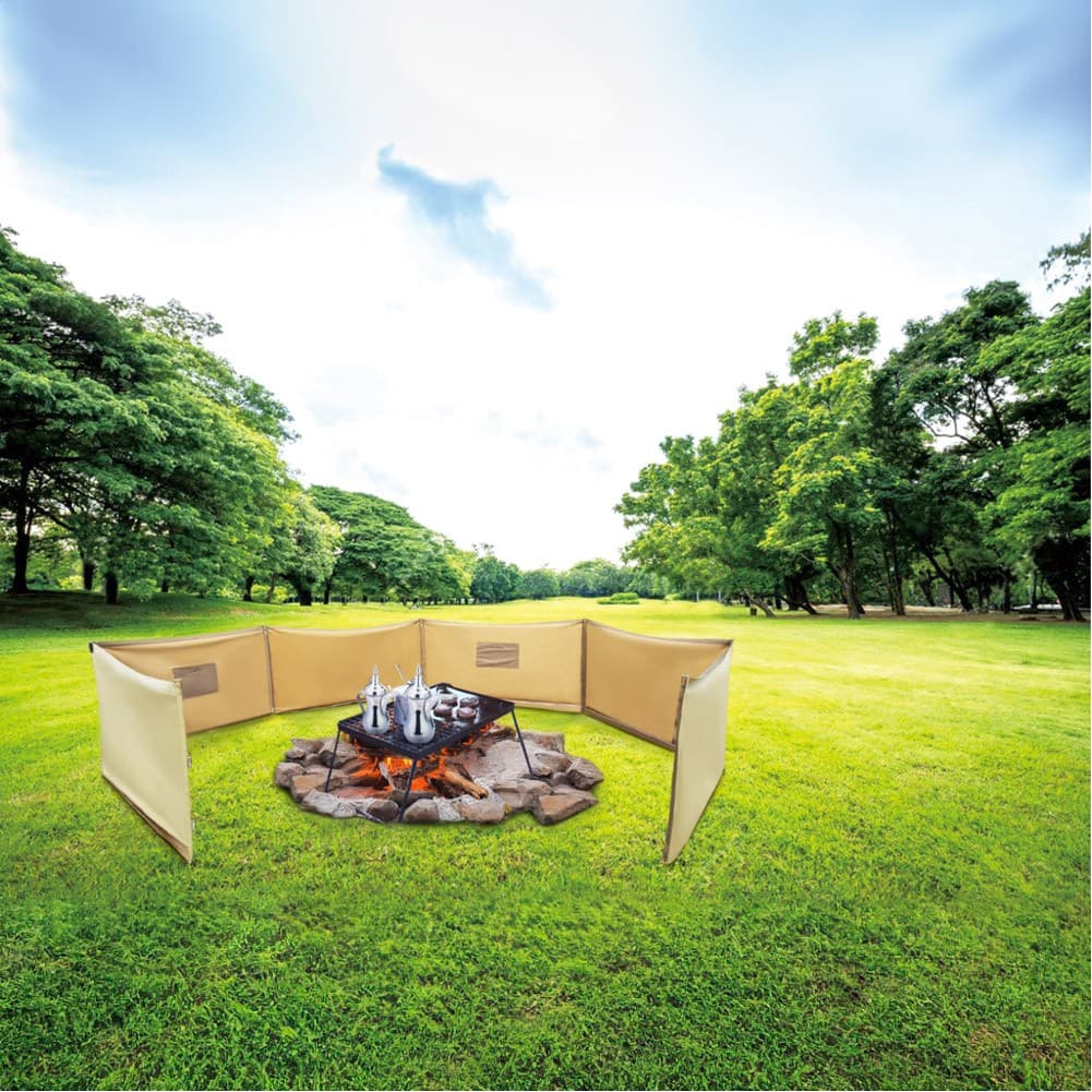 ALSANIDI, Outdoor windbreak for trips, Camping Curtain, Kaki, Size 125*1000Cm