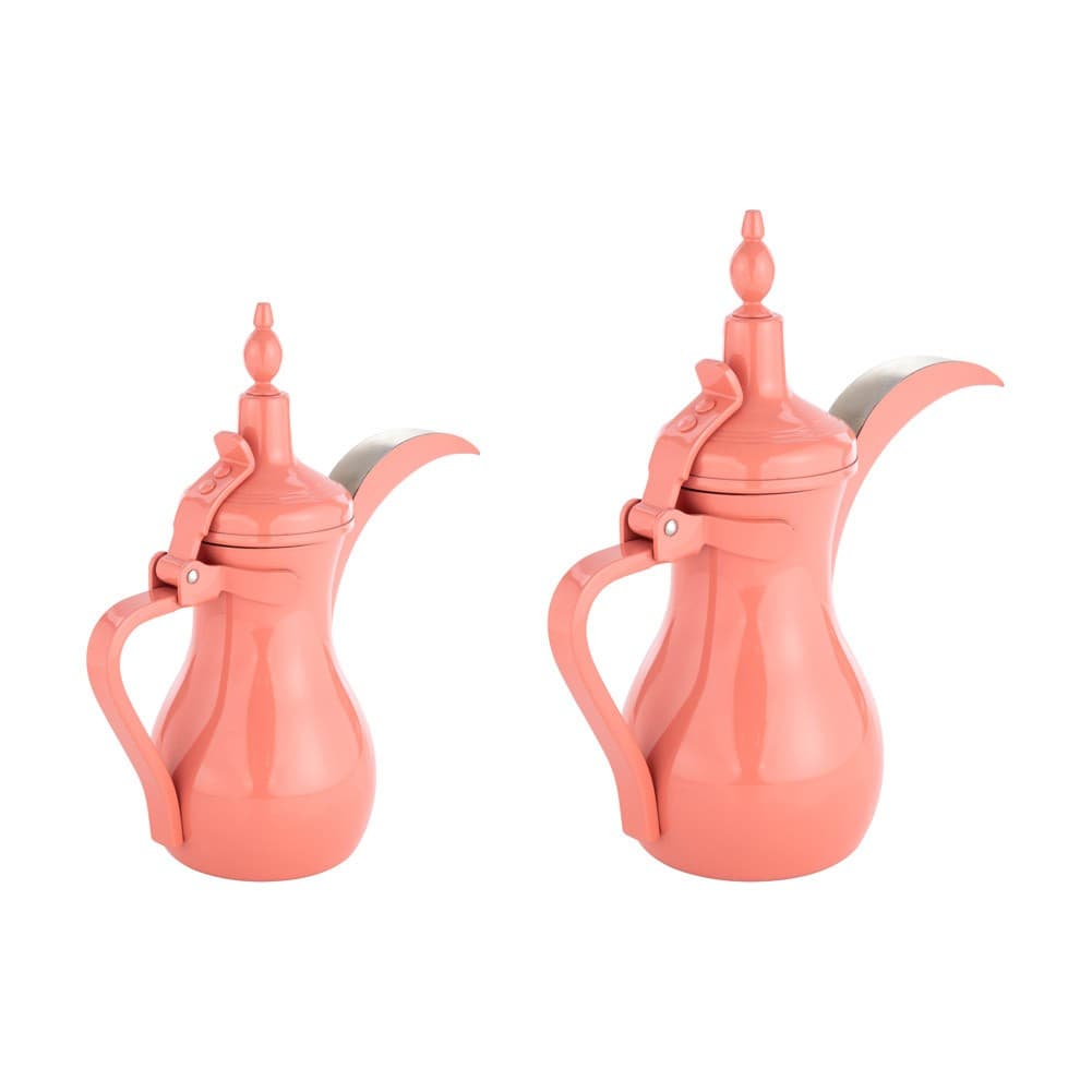 ALSANIDI, Raslan Indian Stainless steel Arabic Coffee Dallah, Raslan Dallah, Pink, capacity 0.5 L