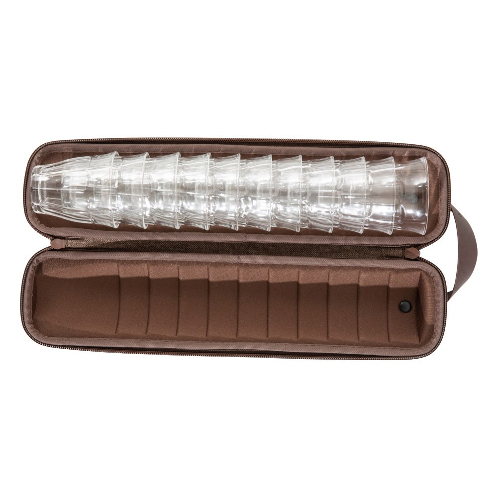 ALSANIDI, Full anti-shock cups bag, Tea cups Bag, Oud, Size 35*7.2*7.2Cm