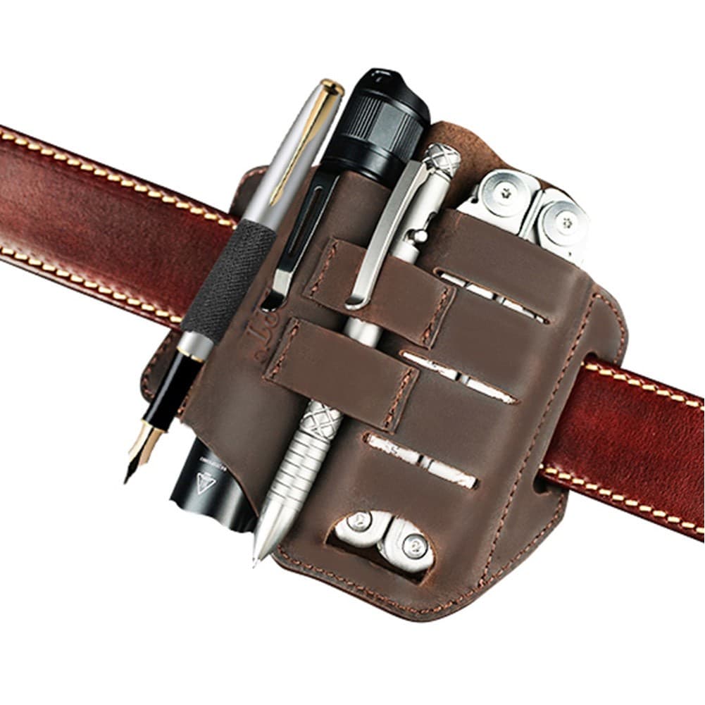 DPT, Side Waist Pouch, Brown, Size 14*16.5 Cm