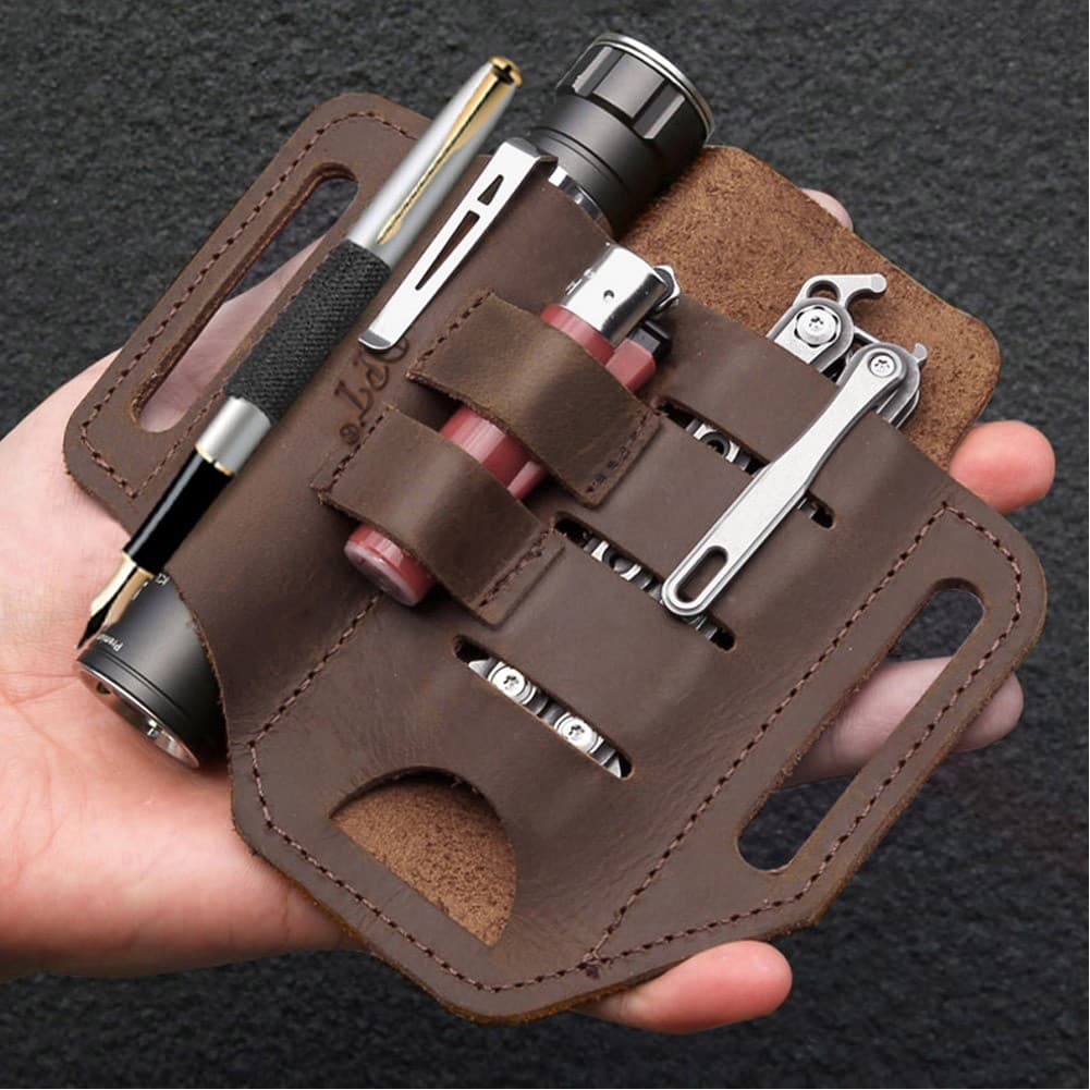 DPT, Side Waist Pouch, Brown, Size 14*16.5 Cm
