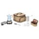 ALSANIDI, Espresso coffee preparing set, speciality coffee kit, Woody, Set 8 pcs