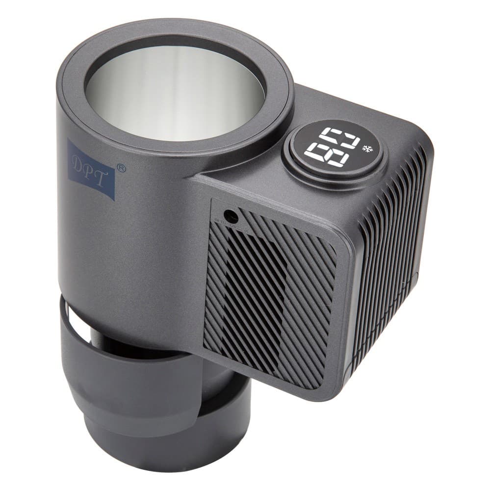 DPT, Electric Cup Holder Cooler, Car Cup Holder Beverage Cooler, Black, Size 13.6*17.2 Cm