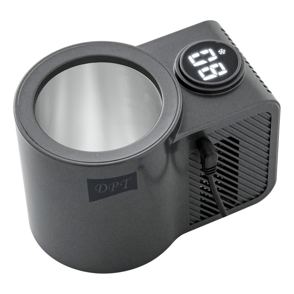 DPT, Electric Cup Holder Cooler, Car Cup Holder Beverage Cooler, Black, Size 13.6*17.2 Cm
