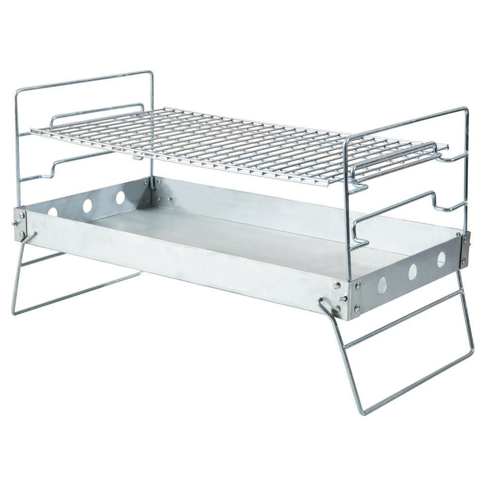 ALSANIDI, Portable grill, Outdoor grill, Silver, Size59.5*33*35Cm