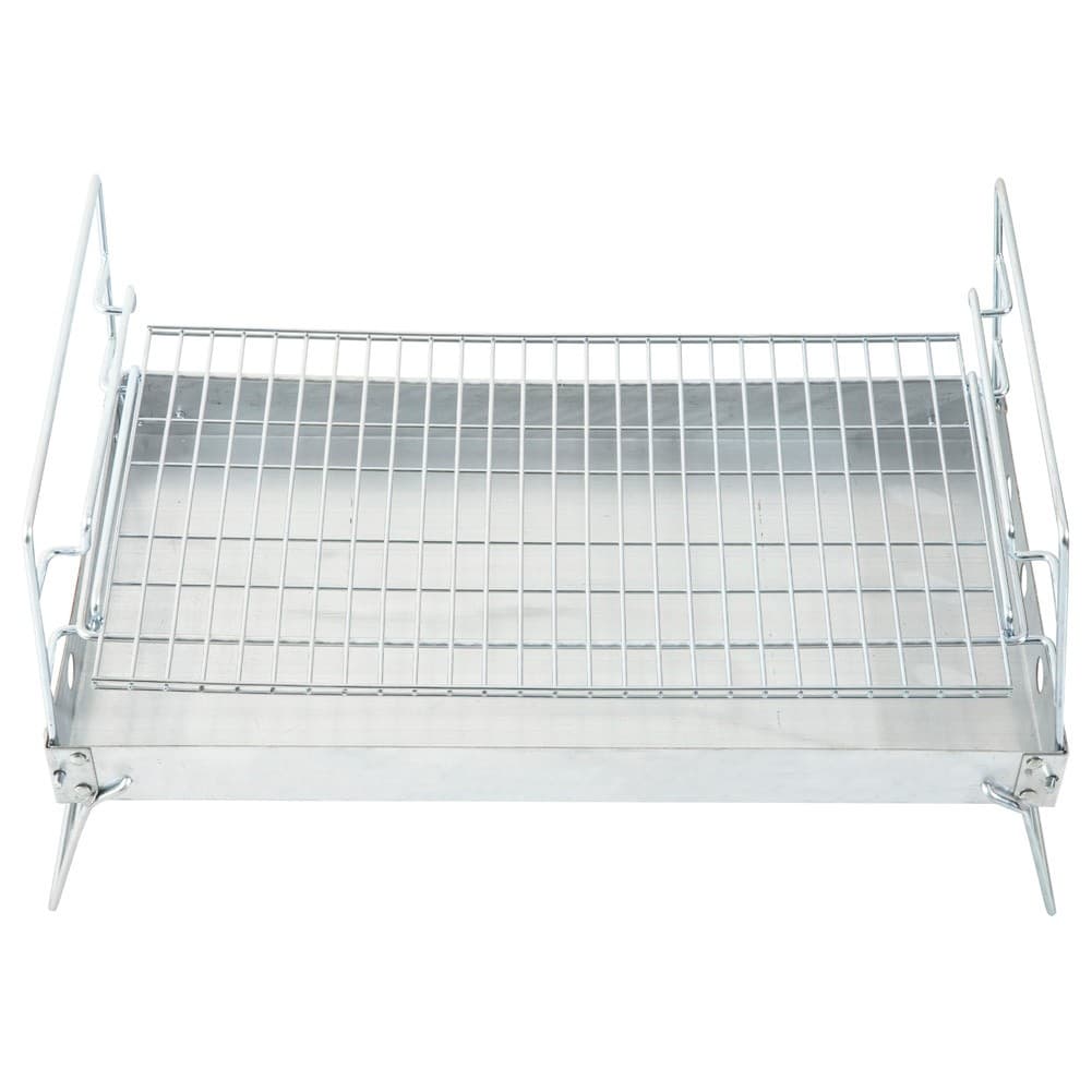 ALSANIDI, Portable grill, Outdoor grill, Silver, Size59.5*33*35Cm