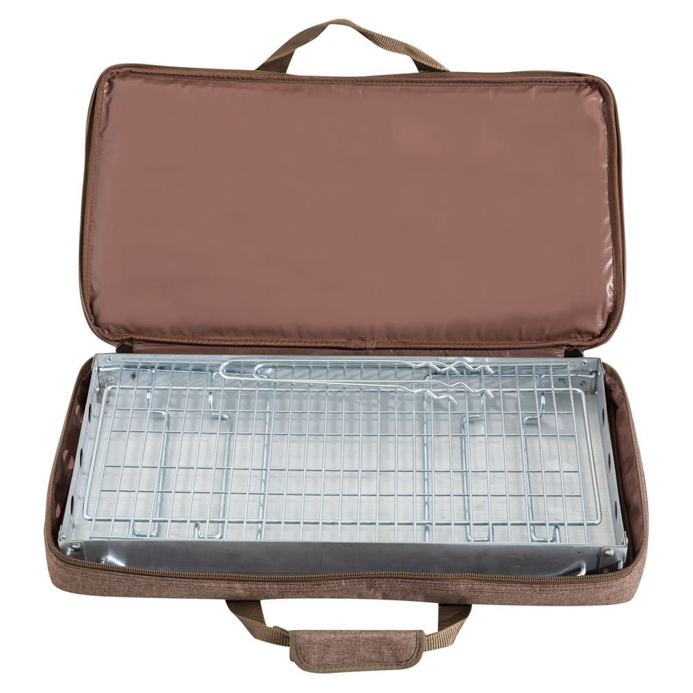 ALSANIDI, Portable grill, Outdoor grill, Silver, Size59.5*33*35Cm