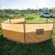 ALSANIDI, Foldable windbreak for trips, Al-Mashab windbreak, Kaki, Size 8*1.25Metre