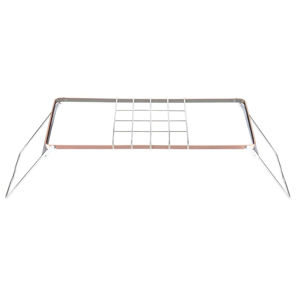 ALSANIDI, Multi-purpose Grill Stand, Portable mini barbecue charcoal grill for picnics, Silver, Size55*20*23Cm