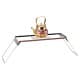 ALSANIDI, Multi-purpose Grill Stand, Portable mini barbecue charcoal grill for picnics, Silver, Size55*20*23Cm