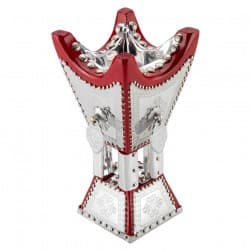 ALSANIDI, Traditional Incense Burner, Red*Silver, Size12*12*24Cm